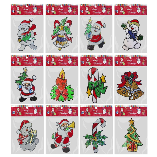 Αυτοκόλλητα gelly xmas σχέδια Καρ=25x15cm