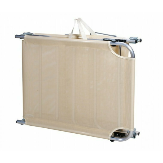 Ξαπλώστρα Παραλίας Πτυσσόμενη Αλουμινίου 187x58x24εκ σε Εκρού Χρώμα