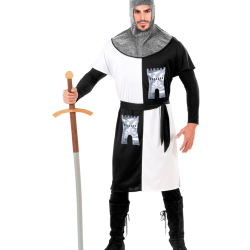 Στολή Ενηλίκων Ιππότης Ασπρόμαυρη Εποχής