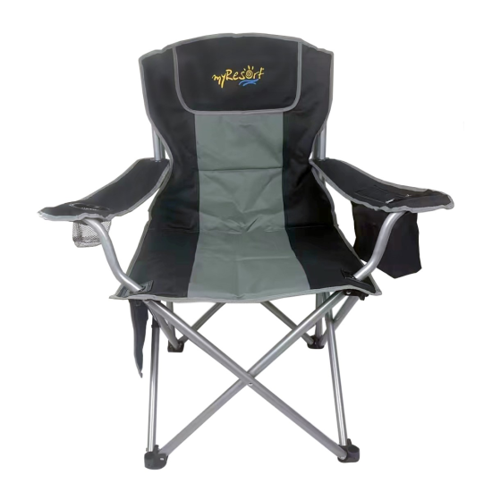 myResort Πολυθρόνα Μεταλλική Πτυσσόμενη POLYESTER 600D -Mε Ψυγειότσαντα & Ποτηροθήκη Γκρι-Μαύρη myResort Πολυθρόνα Μεταλλική Πτυσσόμενη POLYESTER 600D -Mε Ψυγειότσαντα & Ποτηροθήκη Γκρι-Μαύρη