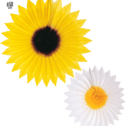 ΧΑΡΤΙΝΗ ΔΙΑΚ.DAISY AND SUNFLOWER  50 cm - 2 ΣΧΕΔΙΑ