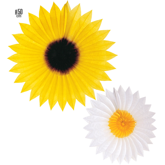 ΧΑΡΤΙΝΗ ΔΙΑΚ.DAISY AND SUNFLOWER 50 cm - 2 ΣΧΕΔΙΑ ΧΑΡΤΙΝΗ ΔΙΑΚ.DAISY AND SUNFLOWER 50 cm - 2 ΣΧΕΔΙΑ