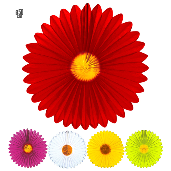 ΧΑΡΤΙΝΗ ΔΙΑΚ.DAISY PAPER FAN 50 cm - 5 ΧΡΩΜ. ΧΑΡΤΙΝΗ ΔΙΑΚ.DAISY PAPER FAN 50 cm - 5 ΧΡΩΜ.