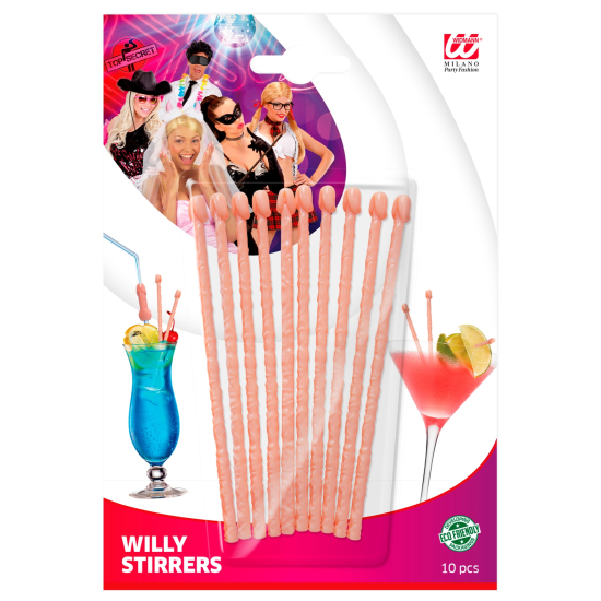 Αποκριάτικο Αξεσουάρ Πονηρό WILLY STIRRERS set of 10 Αποκριάτικο Αξεσουάρ Πονηρό WILLY STIRRERS set of 10