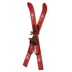 ΧΡ ΚΟΚΚΙΝΑ ΞΥΛΙΝΑ ΠΕΔΙΛΑ ΣΚΙ ΜΕ ΜΕΤΑΛΛΙΚΕΣ ΔΕΣΤΡΕΣ 25Χ7Χ57ΕΚ