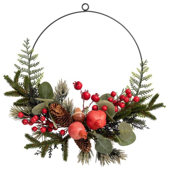 ΧΡ ΠΡΑΣΙΝΟ ΣΤΕΦΑΝΙ ΜΕ ΡΟΔΙ ΜΑΝΙΤΑΡΙΑ ΜΟΥΡΑ ΚΑΙ ΚΟΥΚΟΥΝΑΡΙ Φ30ΕΚ