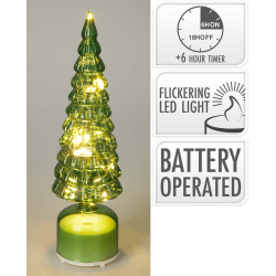 ΔΕΝΤΡΟ LED ΑΠΟ ΓΥΑΛΙ ΜΕ ΚΙΝΗΣΗ Πράσινο 9x36cm 2 Σχδ