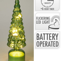 ΔΕΝΤΡΟ LED ΑΠΟ ΓΥΑΛΙ ΜΕ ΚΙΝΗΣΗ Πράσινο 9x36cm 2Σχδ