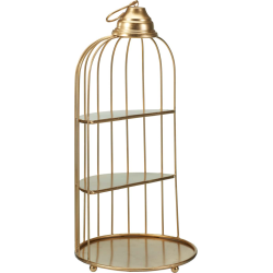 ΚΛΟΥΒΙ ΔΙΣΚΟΣ 3-ΕΠΙΠΕΔΩΝ ΜΕΤΑΛΛΙΚΟΣ ΧΡΥΣΟ 20x44cm