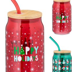 ΠΟΤΗΡΙ ΧΡΙΣΤΟΥΓΕΝΝΩΝ ΜΕ ΚΑΛΑΜΑΚΙ 8x14cm 2Σχδ