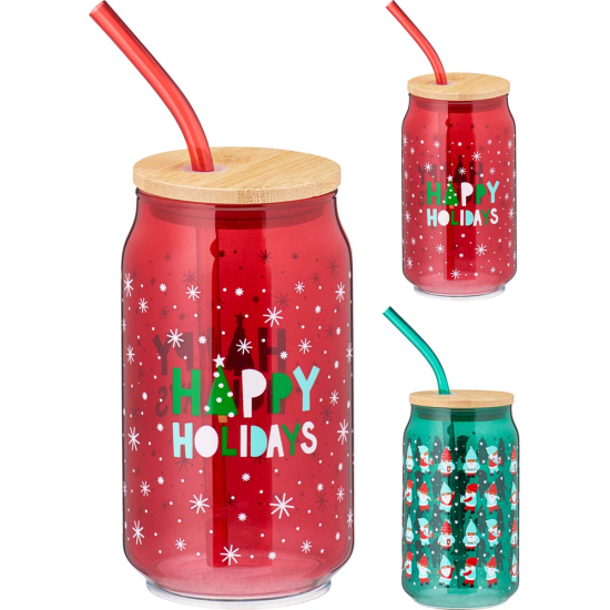 ΠΟΤΗΡΙ ΧΡΙΣΤΟΥΓΕΝΝΩΝ ΜΕ ΚΑΛΑΜΑΚΙ 8x14cm 2Σχδ