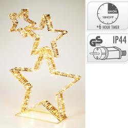 ΑΣΤΕΡΙ 30LED ΜΕΤΑΛΛΟ ΧΡΥΣΟ 50x80cm