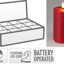 ΚΕΡΙ LED ΚΟΚΚΙΝΟ 7.5x12.5cm
