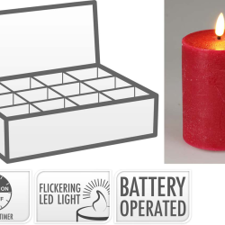 ΚΕΡΙ LED ΚΟΚΚΙΝΟ 7.5x10cm