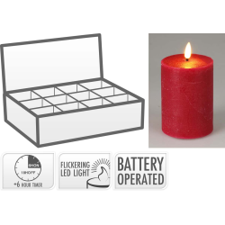 ΚΕΡΙ LED ΚΟΚΚΙΝΟ 7.5x10cm