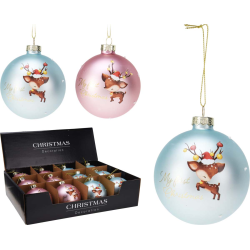 ΜΠΑΛΑ ΧΡΙΣΤΟΥΓΕΝΝΩΝ BABY DEER ΑΠΟ ΓΥΑΛΙ 8cm 2 Σχδ (ΤΙΜΗ ΤΕΜΑΧΙΟΥ)