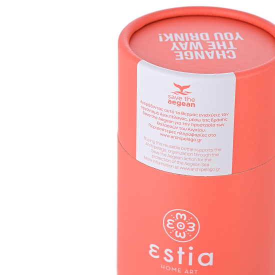 ΘΕΡΜΟΣ TRAVEL FLASK SAVE THE AEGEAN 750ml FUSION CORAL ΘΕΡΜΟΣ TRAVEL FLASK SAVE THE AEGEAN 750ml FUSION CORAL
