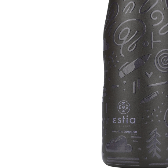 ΘΕΡΜΟΣ TRAVEL FLASK SAVE THE AEGEAN 500ml NOIR ECHO