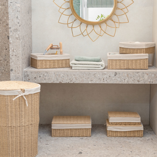 ΚΟΥΤΙ ΑΠΟΘΗΚΕΥΣΗΣ & ΟΡΓΑΝΩΣΗΣ BOTANICA 32x24x12 cm ΜΕ ΕΣΩΤΕΡΙΚΗ ΕΠΕΝΔΥΣΗ & ΚΑΠΑΚΙ