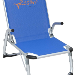 myResort ΚΑΡΕΚΛΑ ΠΑΡΑΛΙΑΣ ΑΛΟΥΜ.ΜΠΛΕ ΜΕ ΜΠΡΑΤΣΑ ΕΝΙΣΧΥΜ.KING SIZE- ΨΗΛΗ ΠΛΑΤΗ & ΠΟΔΙΑ -ΤΕΧΤ 2×1
