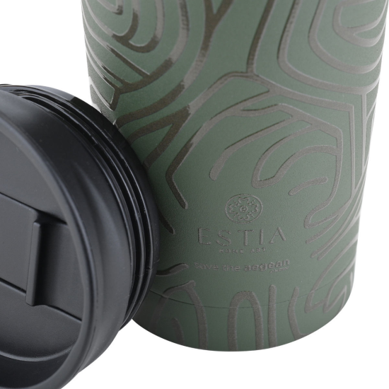 ΘΕΡΜΟΣ TRAVEL MUG SAVE THE AEGEAN 350ml OLIVE FLOW ΘΕΡΜΟΣ TRAVEL MUG SAVE THE AEGEAN 350ml OLIVE FLOW