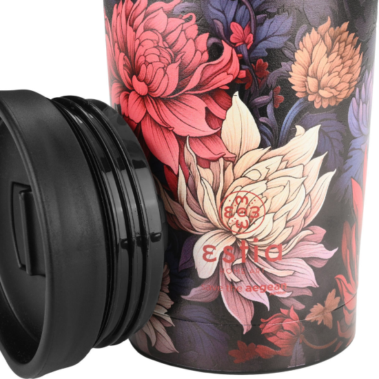 ΘΕΡΜΟΣ TRAVEL MUG SAVE THE AEGEAN 350ml MIDNIGHT BLOSSOM
